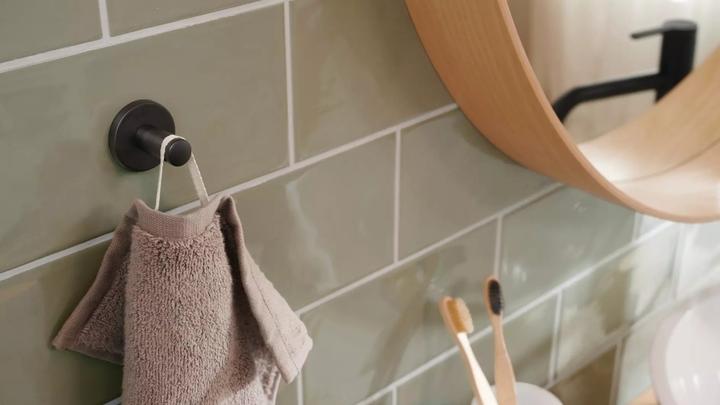 Actual product image tesa MOON WHITE Towel hook incl. adhesive solution without drilling