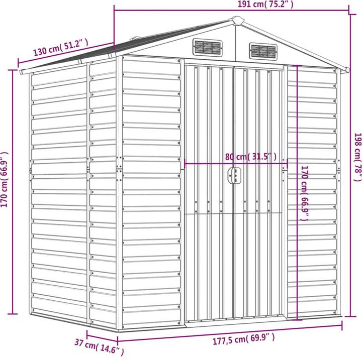 Produktbild vidaXL Gartenhaus