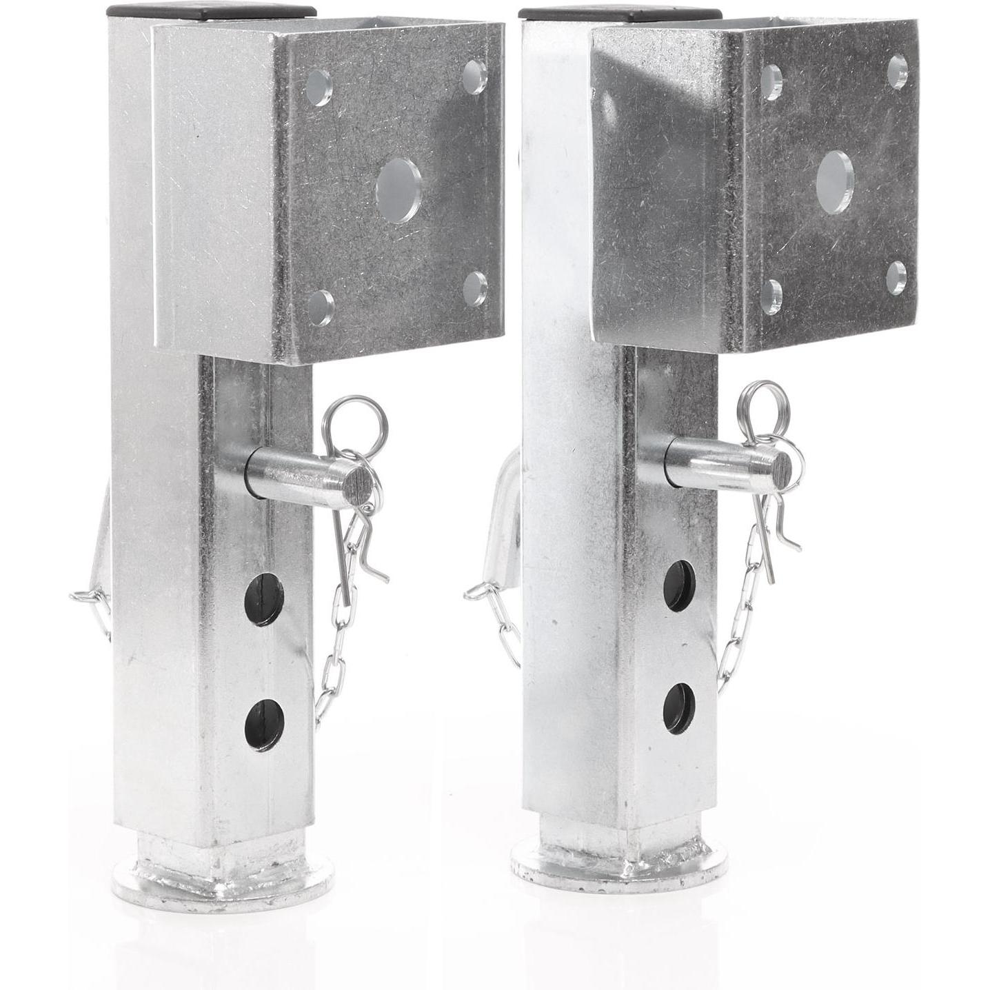 XPOtool, Garagenausstattung, 2x Stützfuss 350mm Schwenkstütze Stahl Ausdrehstütze Anhänger