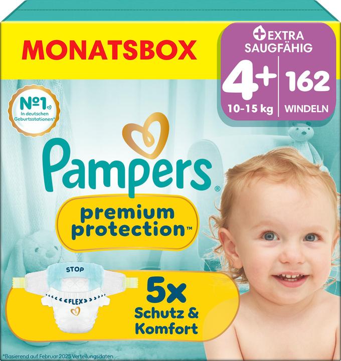 Actual product image Pampers Premium Protection (Size 4+, Monthly box, 162 pcs.)