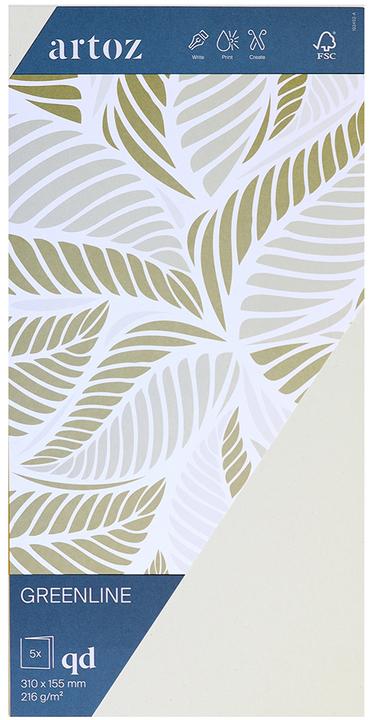 Produktbild Artoz Green Line Pkg 5 Karten qd tort. (216 g/m²)