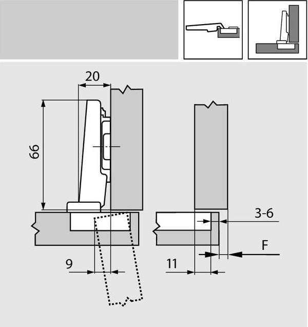 Actual product image Blum Clip top