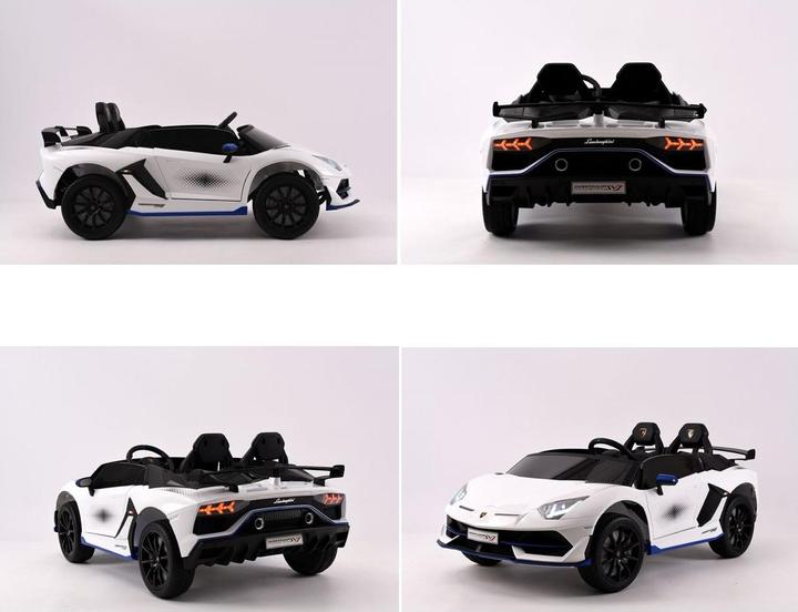 Immagine prodotto Es-toys Auto elettrica per bambini "Lamborghini Aventador SVJ Xago 2 posti" - licenza -MP3, sedile in pelle (12 V)