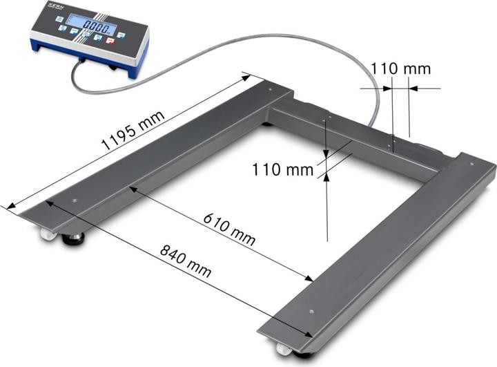 Actual product image Kern Pallet scale UID 600K-1DM