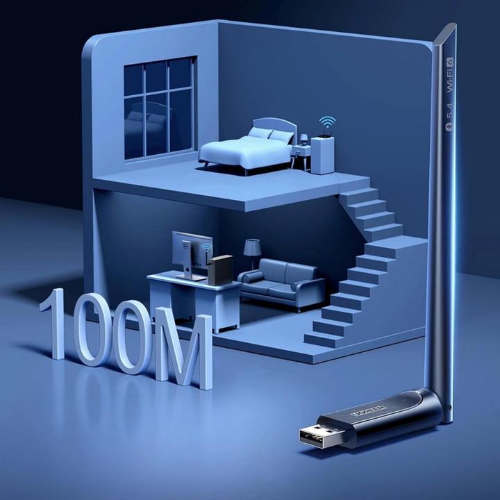 Actual product image Ugreen Adapter CM878 bezprzewodowy WiFi 6 z Bluetooth 5.4 - czarny (Transmitter & Receiver)