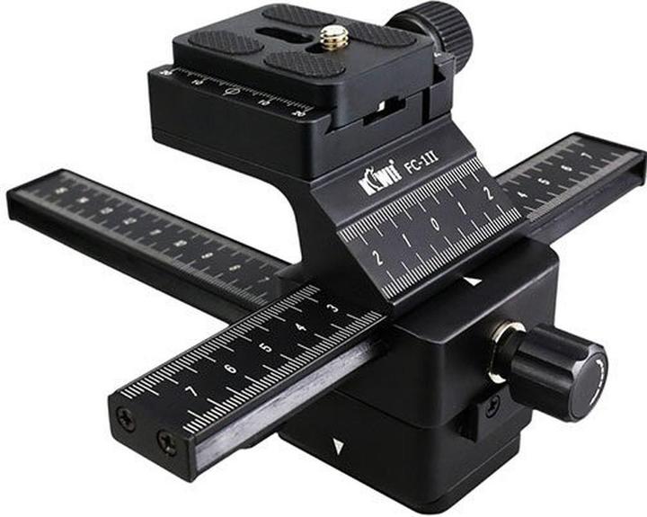 Produktbild JJC Kiwi FC-1II Makroschlitten Einstellschlitten 2 Achsen (Stativ Schwenkgriff)