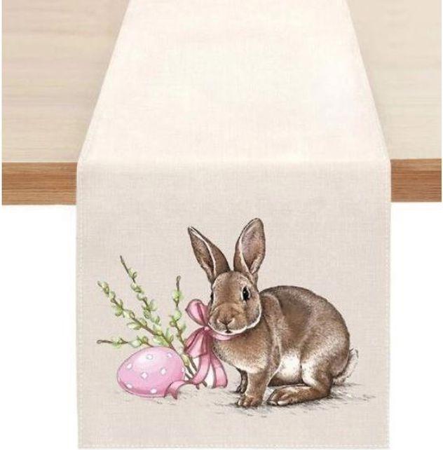 MU Style Rabbit Series Chemin de table pour Pâques (180x33 cm) (180 x 33 cm)