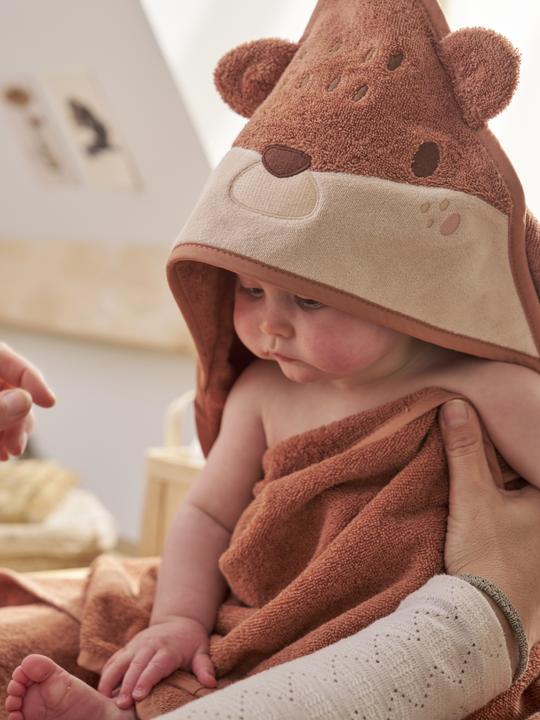 Actual product image Vertbaudet Baby Geschenk-Set: Badecape & Waschhandschuh IGEL