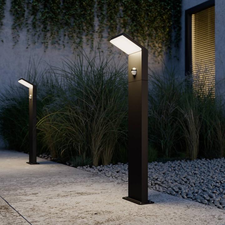 Actual product image Lucande Nevio Outdoor Garden Light w/Sensor Graphite (IP54)