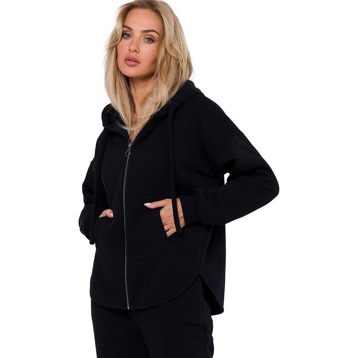 Made of Emotion, Damen, Pullover, Sweater Moe, Schwarz, (L, XL)