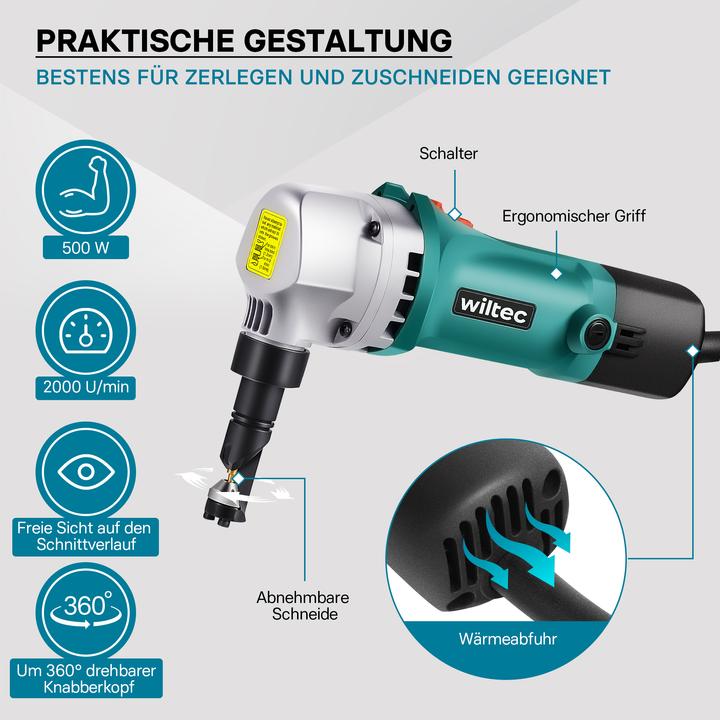 Produktbild Wiltec Blechknabber (450 mm)