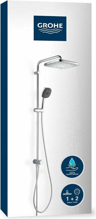 Immagine prodotto Grohe Vitalio Comfort 250 Flex Duschsystem mit Umstellung, Reno-Set, Länge 620mm, wassersparend, chrom
