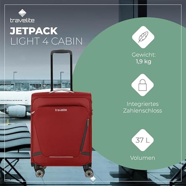 Actual product image Travelite Jetpack Light 4 Rollen Kabinentrolley 55 cm (37 l)