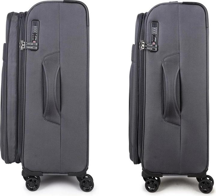 Actual product image Decent D-Upright Spinner 76 Expandable Grey (102 l)