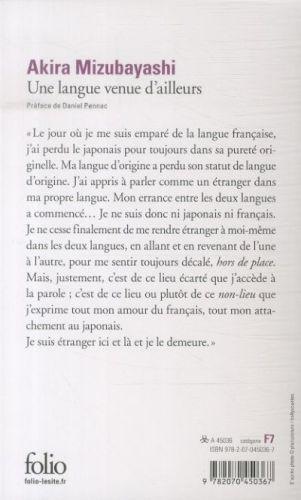 Produktbild Une langue venue d'ailleurs (Französisch, Mizubayashi Akira, 2013)