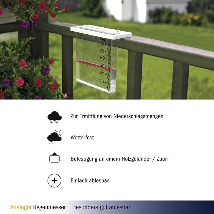 Actual product image TFA Rain gauge