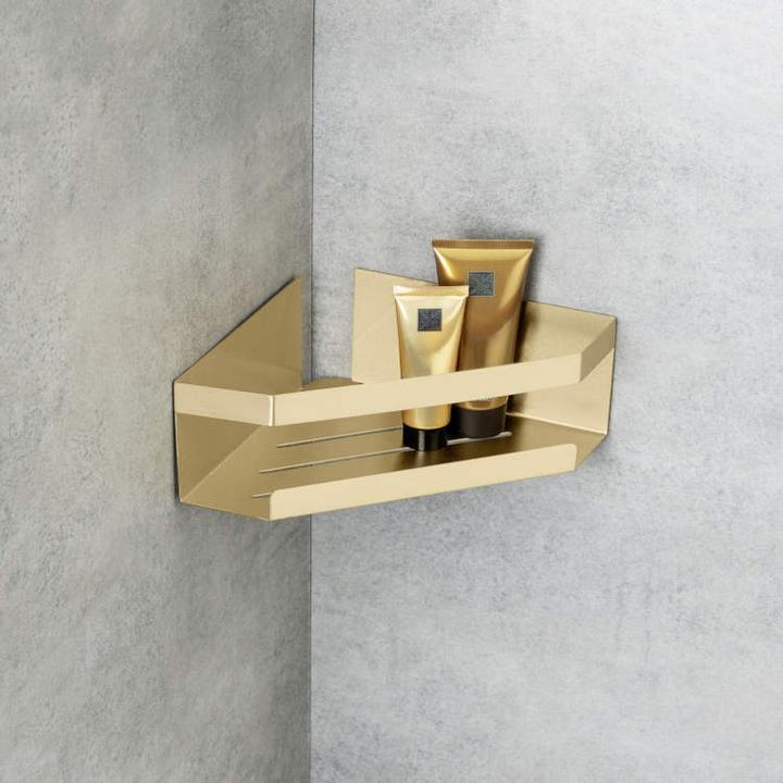 Produktbild Wenko SW Eckablage Meleto gold (28.50 x 18 x 8 cm)