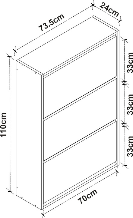 Actual product image En.Casa Josephine (110 x 73.5 x 24 cm)