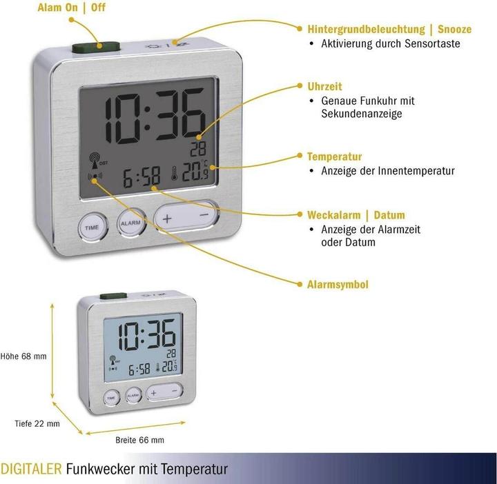 Actual product image TFA Funk-Wecker