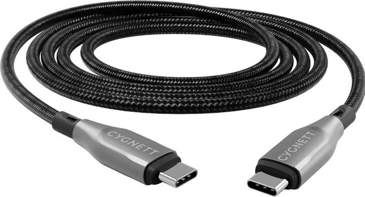 Productafbeelding Cygnett Gepantserde USB-C naar USB-C (USB 2.0) kabel, zwart, 3 m (3 m, USB 2.0)