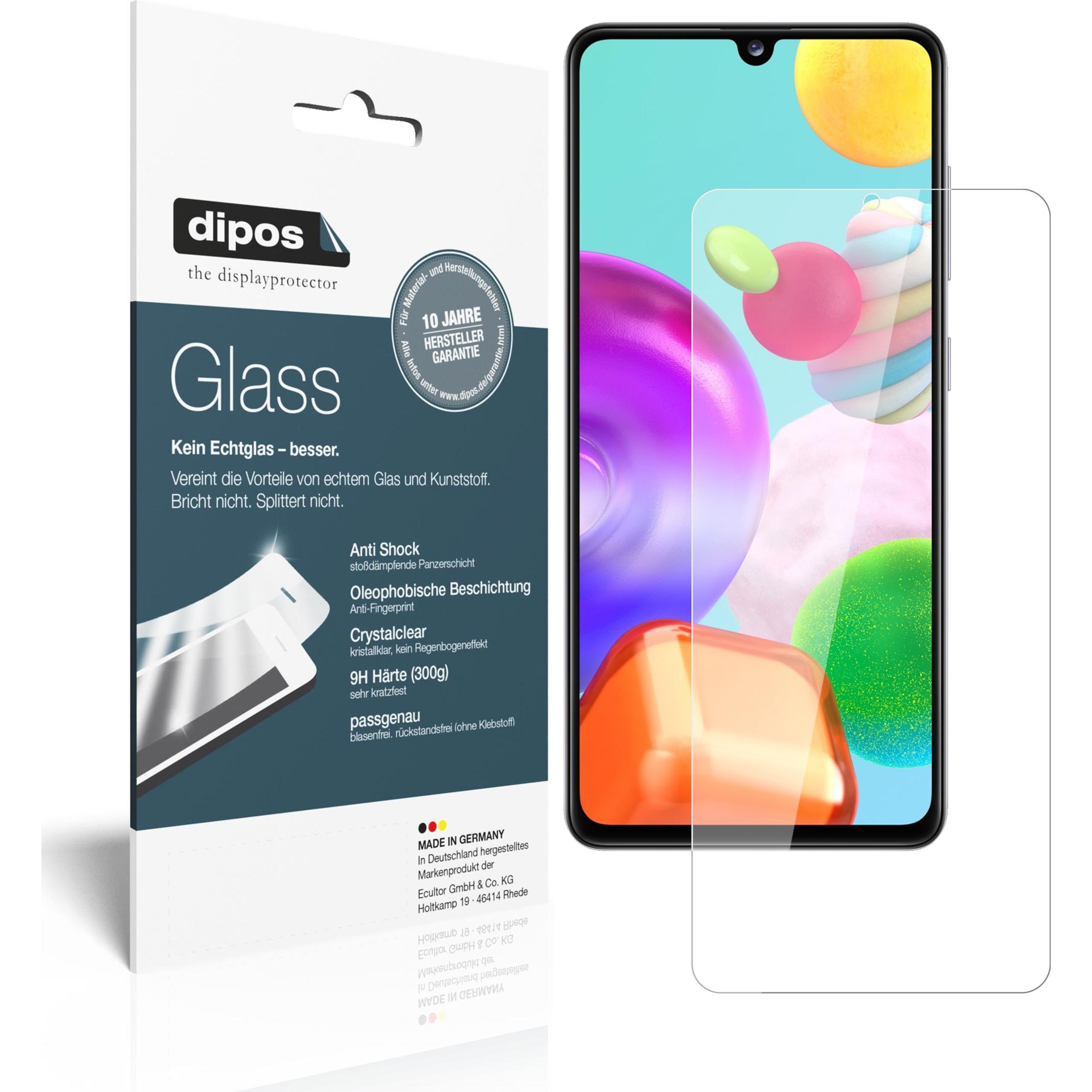 Dipos Displayschutz Anti-Shock (2 Stück, Samsung Galaxy A41), Smartphone Schutzfolie, Transparent