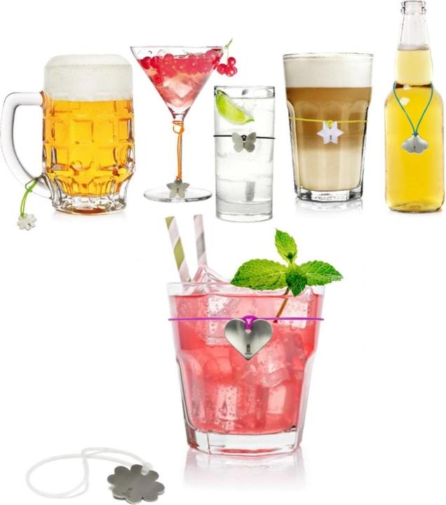 Produktbild Take2 Design 6er Set Glasmarkierer Glama, farbig (6x)