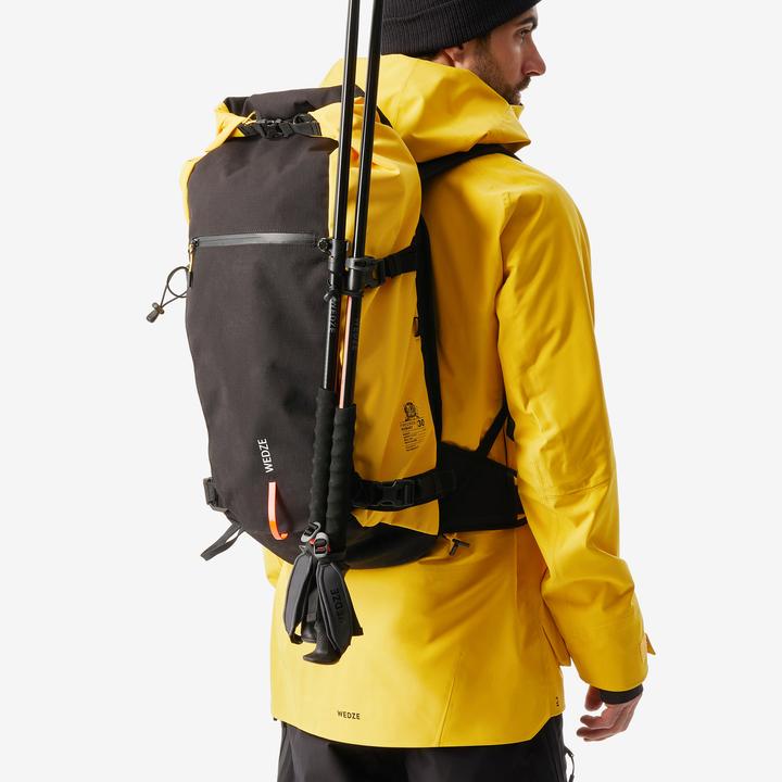 Immagine prodotto Wedze Zaino Roll Top Strong Freeride 30 L per sci/snowboard - Giallo (30 l)