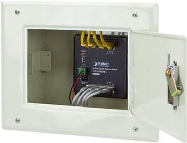 Produktbild Planet IP30 8-Port Gigabit Wall-mount Switch 4-Port 802.3AT POE+ -10 to 60 C 48-56V (8 Ports)
