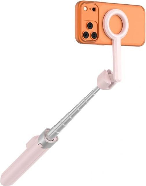 Produktbild 4Kom Selfie stick.pl TECH-PROTECT L10S MAGSAFE BLUETOOTH SELFIE STICK TRIPOD PINK/GREY