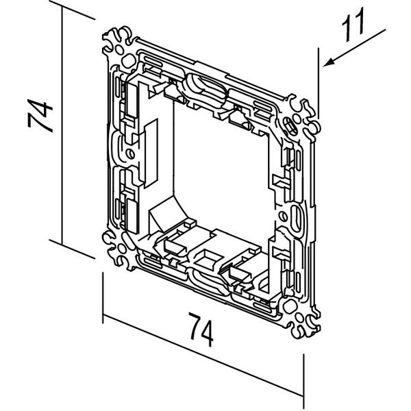 Thumbnail - TEM, Zubehör Schalterprogramm, Serie Modul Montageträger MOUNTING FRAME METAL WITHOUT S