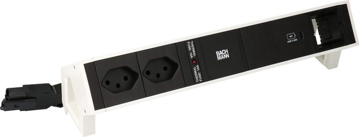 Produktbild Bachmann Tischsteckdosenleiste DESK 2, 2x T13, 1x USB C, 1x Custom (2x, Typ 13)