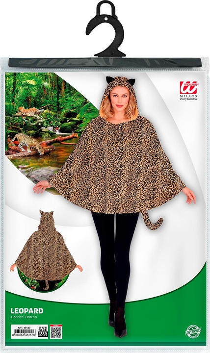 Produktbild Widmann LEOPARD (Poncho mit Kapuze), One Size Fits Most Adult (One Size)