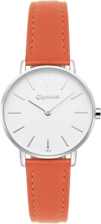 Gigandet G36013 Womens Analogue Japanese Quartz Watch with Leather Strap Orange orange band ring (Analoguhr)