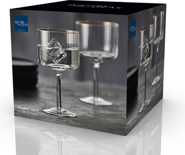 Produktbild Lyngby 32 cl - Glas - Klar m. guldkant (4.50 dl, 4 x)