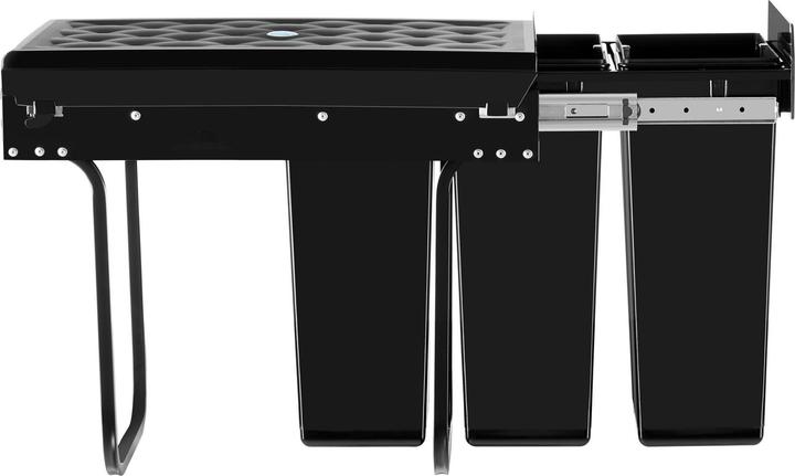 Actual product image tectake Abfallsammler Ashlyn, 3-fach Trennung, 30L, Teleskopschienen (30 l)