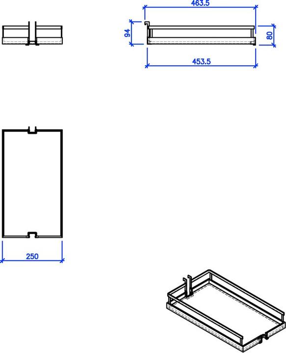 Produktbild Peka Metall Einhängetablare Arena Style (1 Stk.)