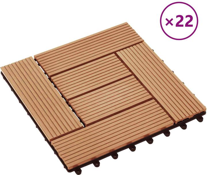 Produktbild vidaXL Terrassenfliese (22x, 30 x 30 cm)