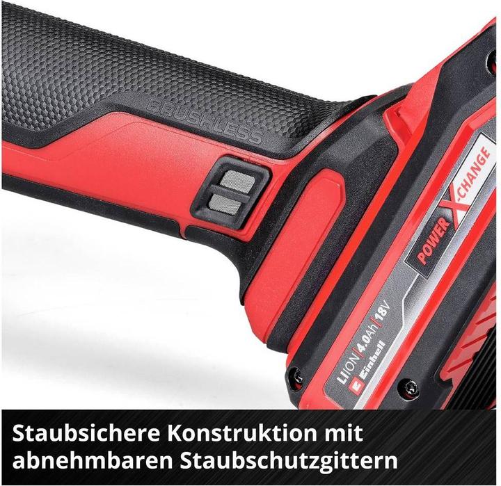Actual product image Einhell 4431140+4540011 Akku-Winkelschleifer 125 mm ohne Akku Ladegerät 18 (4431140+4540011) (125 mm)