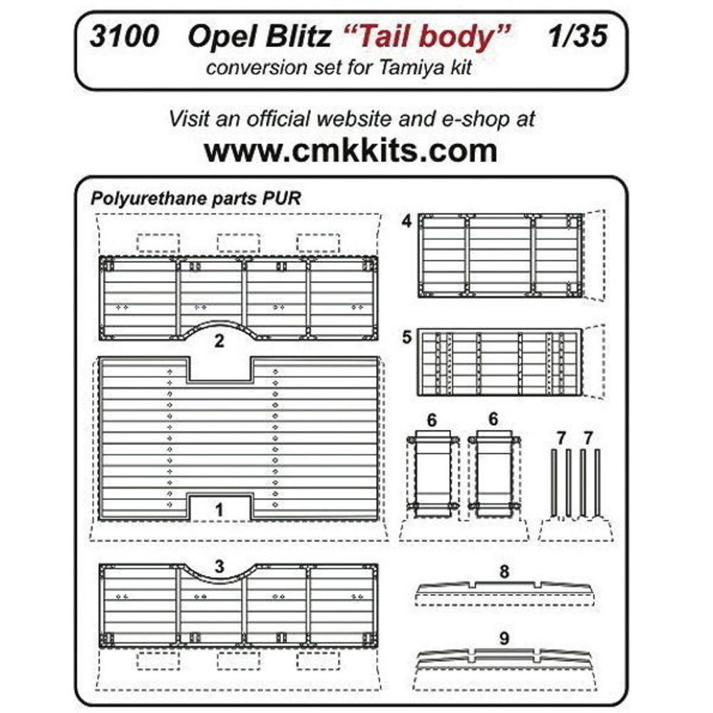 CMK Opel Blitz Tall Body für Tamiya Bausatz