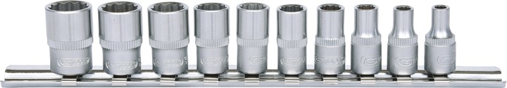 Produktbild KS Tools 1/4 Zoll 12-kant-Stecknuss-Satz. 10-tlg. 917.0625