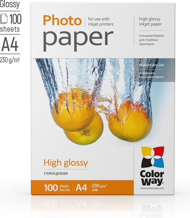 Actual product image Colorway Glossy white high gloss (230 g/m², A4, 100 x)