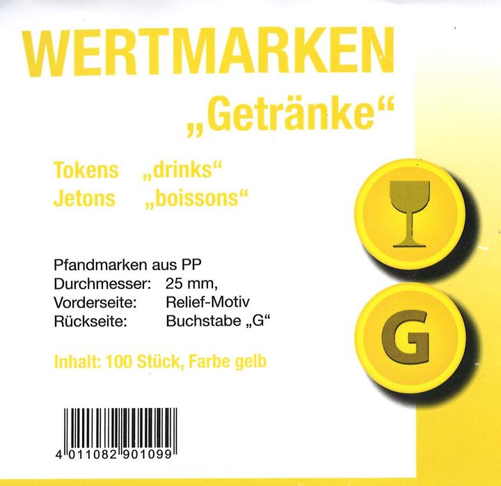 Produktbild W&A Jetons Wertmarken Getränke