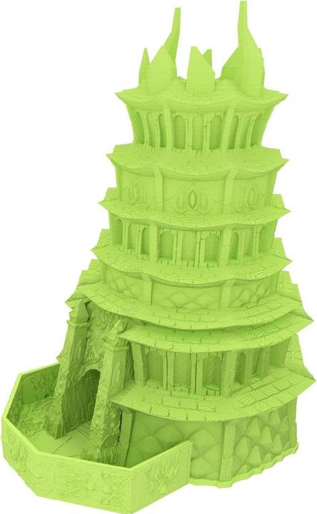 Produktbild Feldherr Fates End Würfelturm Drow grün – 3D gedruckt, unbemalt, 28 cm (Kunststoff)