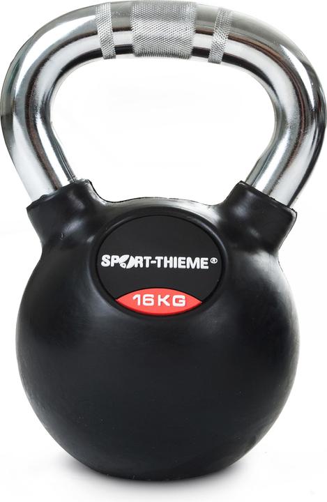 Actual product image Sport-Thieme Kettlebell rubberized with knurled chrome handle