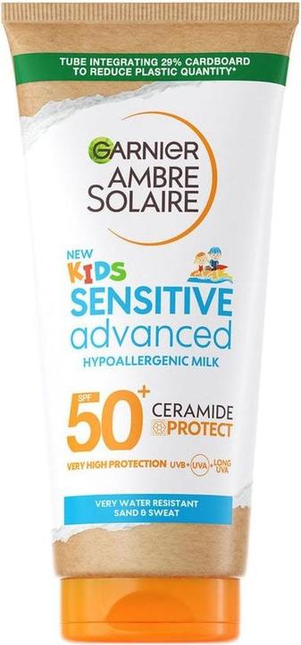 Produktbild Garnier Ambre Solaire Sensitive Advanced Hypoallergenic Kids Lotion SPF 50+ 175 ml (Sonnenlotion, SPF 50+, 175 ml)