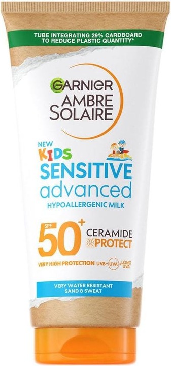 Actual product image Garnier Ambre Solaire Sensitive Advanced Hypoallergenic Kids Lotion SPF 50+ 175 ml (Sun lotion, SPF 50+, 175 ml)