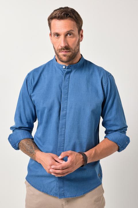Produktbild JP1880 JP 1880 Jeanshemd, Langarm, Stehkragen, Modern Fit (XL)