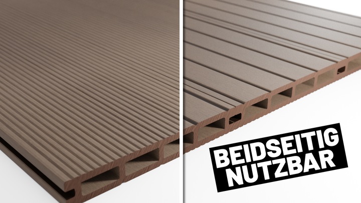 Produktbild ® 14m² Braun WPC Terrassendielen Komplettset
