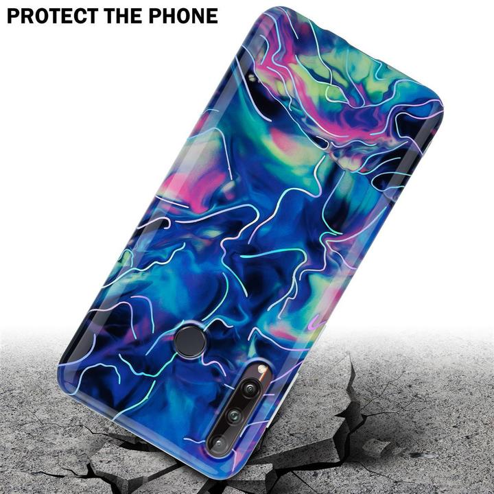 Image du produit Cadorabo Couverture IMD TPU Marbre coloré (Huawei P40 Lite E)