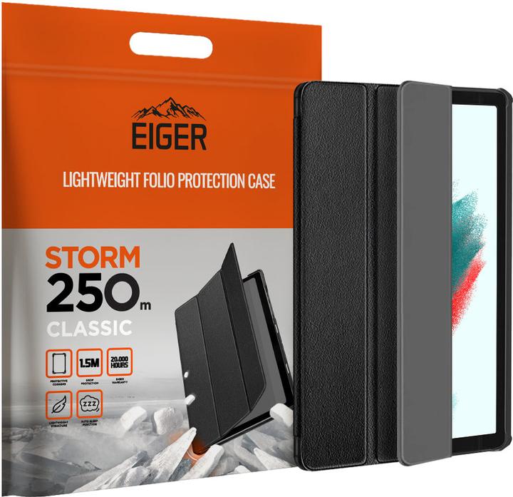 Productafbeelding Eiger Folio Case Zwart Storm 250m Case Zwart (Galaxy Tab A8)